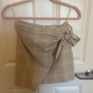 Plaid skirt with tie detail ARITZIA SMALL